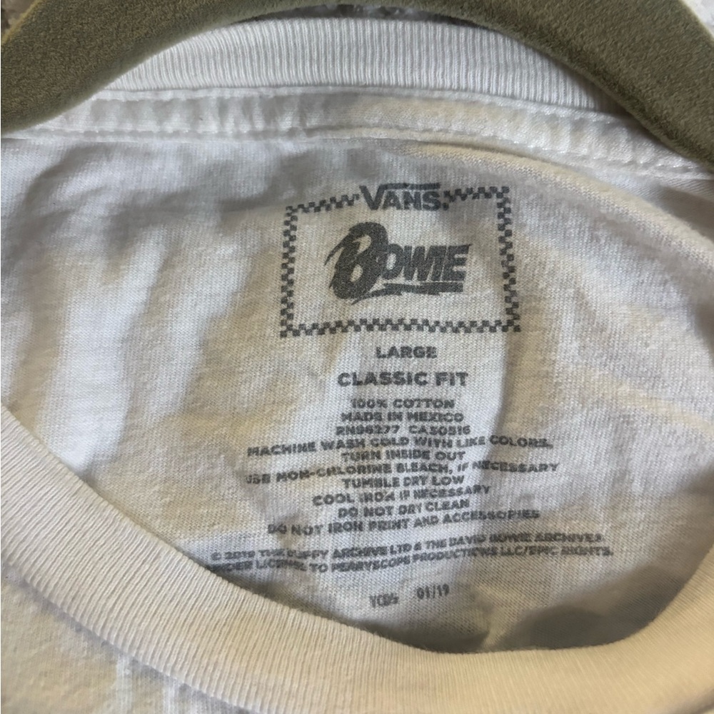 Vans X David Bowie Unisex Short Sleeve T-Shirt Size L - Picture 6 of 6